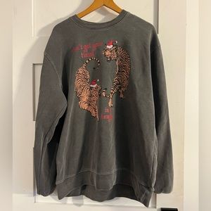 Living Fully Christmas Tiger Sweater